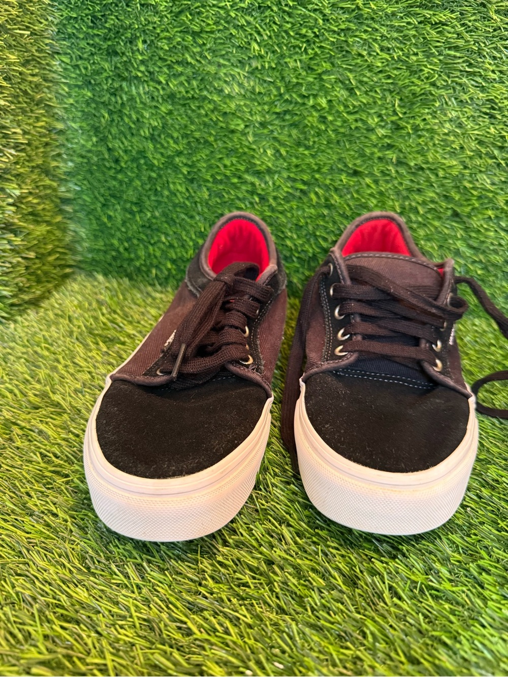 Vans Men's Low-Top Skate Pro Sneakers in Black suede- canvas new 7.0